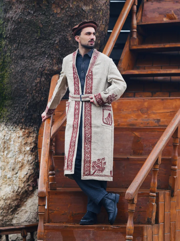 Men’s Thick Wool Long Coat (Chugha)