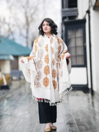 Classic Chitrali Wool Shawl for Women