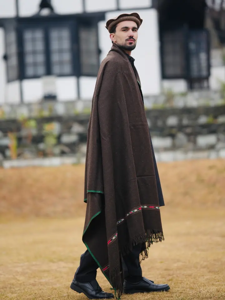 Chitrali Woolen Shawl For Gents