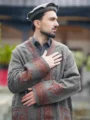 Men’s Thick Wool Long Coat (Chugha) gray