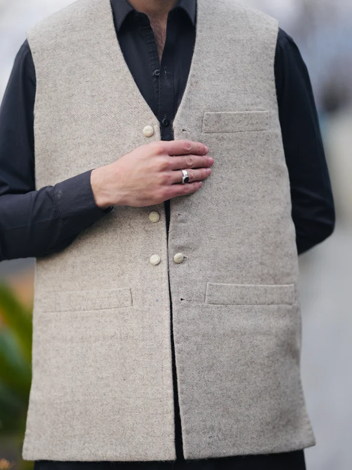 Men’s Warm Wool Waistcoat, Premium Winter Wear